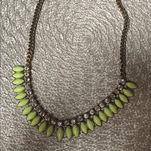 J. Crew Lime Green Statement Necklace